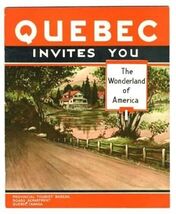 Quebec Invites You 1934 Canada Tourism Photo Booklet - $24.72
