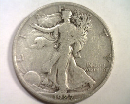1927-S WALKING LIBERTY HALF VERY GOOD VG NICE ORIGINAL COIN BOBS COINS F... - $20.00