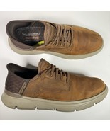Skechers Garza Gervin Slip-ins Men&#39;s Sneakers Size 8 Brown Leather Hands... - $39.59