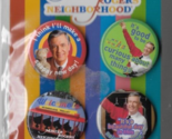 MISTER ROGERS NEIGHBORHOOD Buttons ~ Pack of 4 Collectible Novelty Pins ... - £7.25 GBP