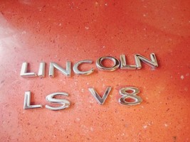 Lincoln Ls V8 Emblem Letter Set Rear Trunk Badge Chrome Ford 03-06 04 05 - £7.91 GBP
