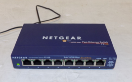 NETGEAR FS108 8-Port 10/100 Fast Ethernet Switch w/ AC Adapter - £13.27 GBP