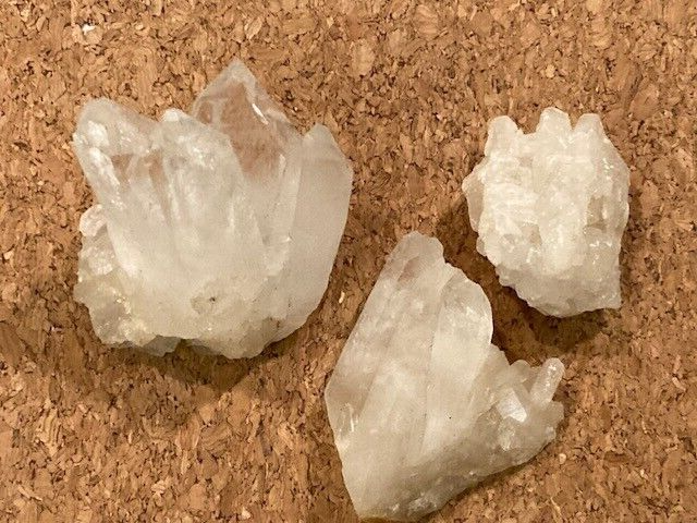 Rough Quartz with Points Lot of 3. Beautiful healing stones. - $8.15