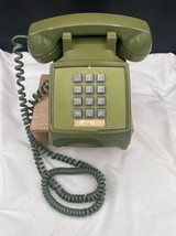 Bell Systems Western Electric Vintage Avocado Green Push Button Desk Tel... - $33.87