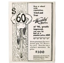 Indiana Waverley Bicycles 1897 Advertisement Victorian Bikes Reputation ... - $372.61 MXN