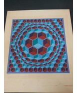 Victor VASARELY Optic Art Lithograph Pencil Signed Numbered 34/50 FV, 44... - £431.57 GBP