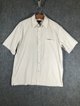 Olec Cassini Pocket Button Up Shirt XL Mens Short Sleeve Regular Fit Casual - $13.50