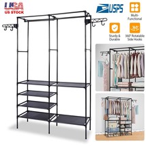 Garment Rack Clothing Hanging Clothes Holder Freestanding Heavy Duty Org... - $55.99