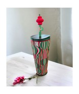 NWT Starbucks Holiday Christmas Iced Tumbler 2024 Candy Stripe 24oz Venti - $29.31