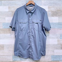 Columbia Silver Ridge Short Sleeve Vented Hiking Shirt Gray Outdoor Mens... - $29.69