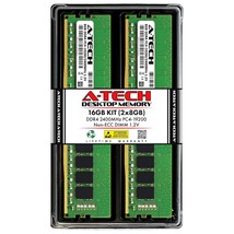 A-Tech 16GB (2x8GB) DDR4 2400 MHz UDIMM PC4-19200 (PC4-2400T) CL17 DIMM ... - $92.99