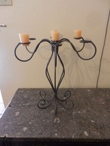 Vintage Homco Metal Tabletop Candle Holder Holds 7 Candles Brown tone color - $125.00