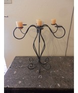 Vintage Homco Metal Tabletop Candle Holder Holds 7 Candles Brown tone color - £73.90 GBP