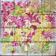 Hermes Scarf Jardin A Sintra 90 CM Silk Carre Flower Garden 88.9cm - £805.17 GBP