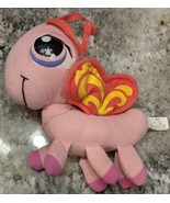 LPS Little Pet Shop Pink Butterfly 9&quot; Plush Stuffed Animal Nanco Hasbro - £13.32 GBP