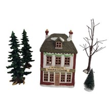 Department 56 Fezziwig&#39;s Warehouse Dickens Village Series 6500-5 + Trees VNTG - £22.97 GBP
