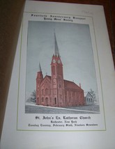 1917 SAINT JOHNS LUTHERAN CHURCH ROCHESTER NY YOUNG MENS SOCIETY PROGRAM - £5.46 GBP