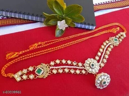 Jabells Maang Tikka Bridal Sheeshphool Rajwadi traditional rakhi gift Kundan m - £10.58 GBP