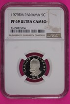1979 Panama PF 69 Ultra Cameo Proof  5 Centesimos NGC Certified Graded S... - $24.42