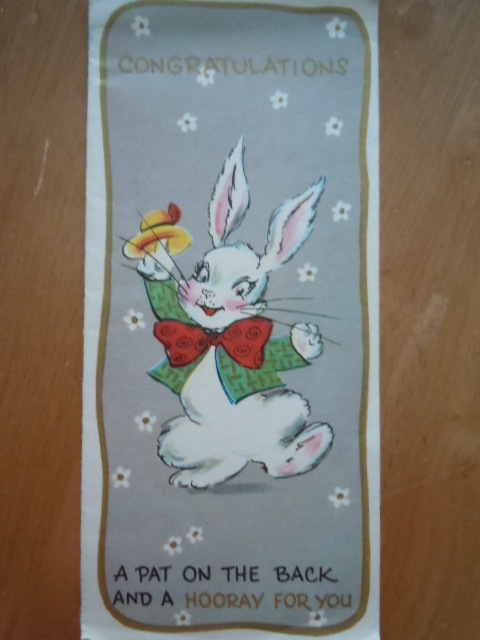Vintage Congratulations Bunny A Sunshine Greeting Card   - $5.99