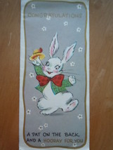 Vintage Congratulations Bunny A Sunshine Greeting Card   - £4.71 GBP