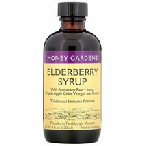 Honey Gardens Raw Honey Elderberry Syrup 4 oz Pack of 1 - £15.14 GBP