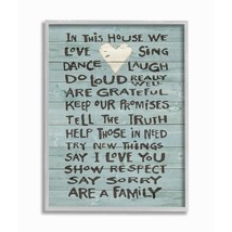Stupell Industries in This House We Love Family Heart Rustic Wood Look Gray Wall - $87.99