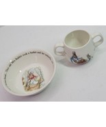 VTG Peter Rabbit Wedgwood Etruria Barlaston Beatrix Potter Bowl &amp; Cup Se... - £11.37 GBP