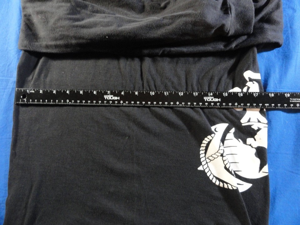 DISCONTINUED USMC MARINE CORPS PULLOVER ATHLETIC GYM LONG SLEEVE ACTIVE SHIRT S Item image 6