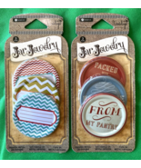 Jar Jewelry  DECORATIVE Lids CANNING MASON JAR 6 LIDS CHEVRON PRINT FROM... - $10.00