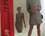 McCall&#39;s Easy Stich &#39;N Save 6415 Misses Jacket &amp; Dress Size 8-12 CUT - £5.44 GBP