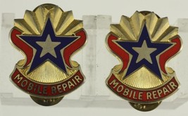Vintage Us Military Dui Insignia Pin Set 71 Maintenance Battalion Mobile Repair - $12.35