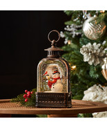 LED Snow Globe with Snowman and Cardinals 9.75&quot;H - $101.96 CAD