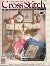 Cross Stitch &amp; Country Crafts Magazine Jan/Feb 1990 29 Projects Spring Wreath - £11.84 GBP