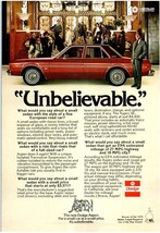 Chrysler Dodge Aspen Automobile Magazine Ad Print Design Advertising - $32.18
