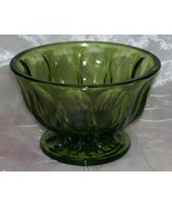 Vtg Anchor Hocking FAIRFIELD Footed Bowl/ Candy Dish /Compote- Avocado G... - $9.53 CAD