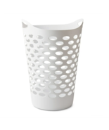 Mainstays Plastic Round Laundry Hamper, White, with Carrying Handles - $15.04 CAD