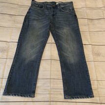 TK Axel Slim Boot Mens Size 36x30 Distressed Jeans Denim Blue - £15.65 GBP