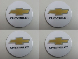 Chevrolet 4 - Set of 4 Metal Stickers for Wheel Center Caps Logo Badges Rims  - £19.90 GBP+