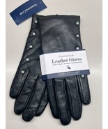 XL  Charter Club Women&#39;s Lined Leather Gloves In Black With  Pearl Accents - $27.39 CAD