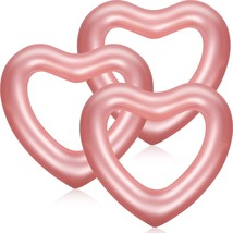 3 Pcs Inflatable Heart Pool Float 47.3 X 39.4 Inch Swim Heart Shaped Poo... - £53.10 GBP