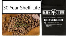 Freeze-Dried Diced Beef 2 serving Single Pouch 30 Yrs Shelf Life Emergen... - $27.08 CAD