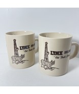 Vintage Coffee Mugs Lynx Drilling Co. Oil Field Class Roughneck Graphic ... - $25.90 CAD