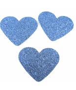DIY Pre Cut Frosty Blue Glitter DIY Making Kit Double Sided Hearts - £7.86 GBP