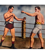 1951 Tom Sharkey Jim Jeffries Boxing Police Gazette Plate Print Sports D... - $34.99