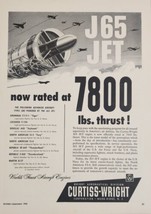 1955 Print Ad Curtiss-Wright J-65 Jet Engines 7800 Lbs of Thrust Wood-Ri... - $20.68