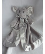 Bearington Baby Elephant Lovey Security Blanket Gray Satin - $19.55