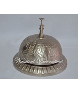 VICTORIAN ANTIQUE HOTEL SERVICE DESK BELL - 7&quot; Pewter Finish - £36.48 GBP