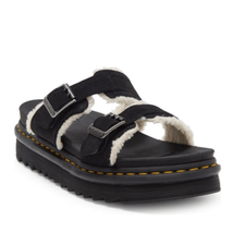 Dr. Martens Myles Faux Fur Platform Sandal (Unisex), Black, Size 13, NWT - £84.28 GBP