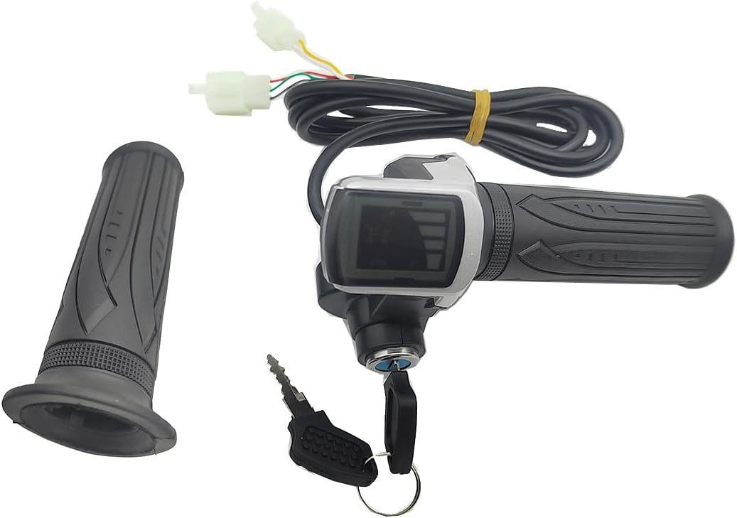 Twist Throttle Grips 48V Lcd Display With Key Lock For Electric, And Sco... - $31.94